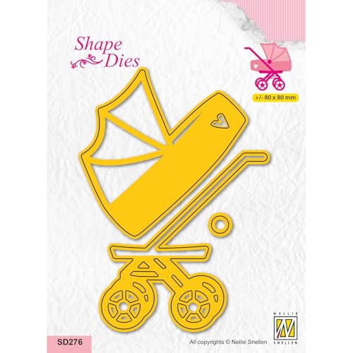 Nellie's Choice SD276 Stanzschablone mit Prägen-Etiketten Cutting Die-13,9 x 16,7 cm-11 Stück-Stanzform-Karten Basteln-Bastel Scrapbooking und DIY-Scrapbook Zubehör, Gelb, 80x80mm von Nellie's Choice