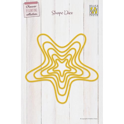 Nellie's Choice SD314 Stanzschablone Sterne Cutting Die-15, 5 Stück-Stanzform-Karten Basteln-Bastel Scrapbooking, Weihnachten und DIY-Scrapbook Zubehör, Gelb, 15,7 x 15 cm Nellie's Choice SD314 Stanzschablone Sterne Cutting Die-15, 5 Stück-Stanzform-Karten Basteln-Bastel Scrapbooking, Weihnachten und DIY-Scrapbook Zubehör, Gelb, 15,7 x 15 cm von Nellie's Choice