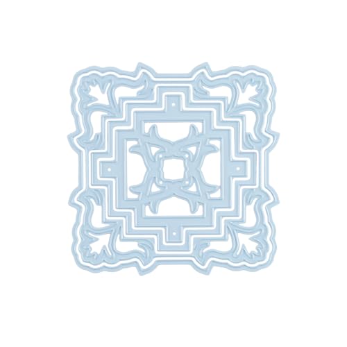 Nellie's Choice SGD012 Stanzschablone Blumenornament-9,7 x 9,7 cm-Stück-Stanzform-Karten Basteln-Bastel Scrapbooking, Weihnachten und DIY-Scrapbook Zubehör, Blau, 97x97mm von Nellie's Choice