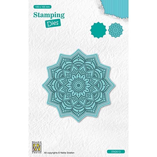 Nellie's Choice STAD013 Stanzschablone mit Prägen-Mandala Cutting Die-10 x 10 cm-1 Stück-Stanzform-Karten Basteln-Bastel Scrapbooking, Weihnachten und DIY-Scrapbook Zubehör, Blau, 100x100mm Nellie's Choice STAD013 Stanzschablone mit Prägen-Mandala Cutting Die-10 x 10 cm-1 Stück-Stanzform-Karten Basteln-Bastel Scrapbooking, Weihnachten und DIY-Scrapbook Zubehör, Blau, 100x100mm von Nellie's Choice