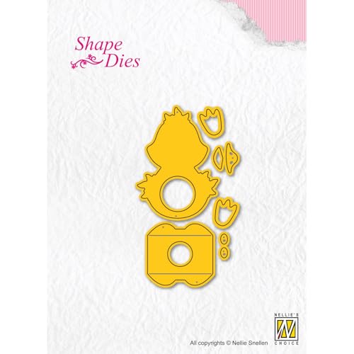 Nellie's Choice Stanzschablone – Wrapping Die für Ostern – Hase Geschenkbox für Ostereier- Cutting Die - 4,8 x 2,7 x 3,5 cm - Stanzform zum Karten Basteln - Geeignet für Schneide- und Prägemaschinen von Nellie's Choice