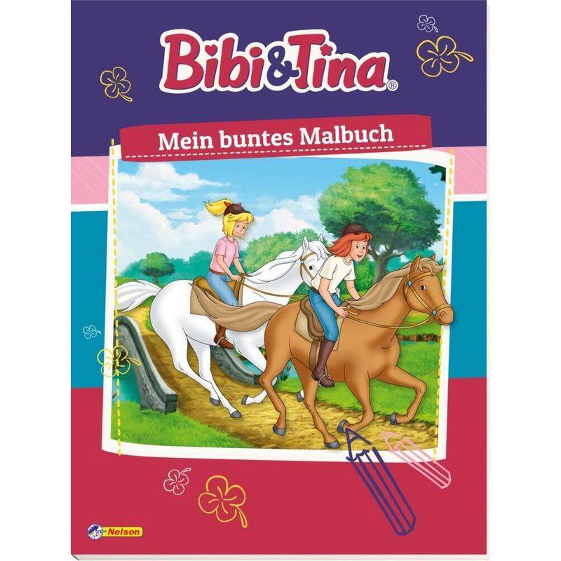 Bibi & Tina: Mein Buntes Malbuch, Kartoniert (TB) von Nelson