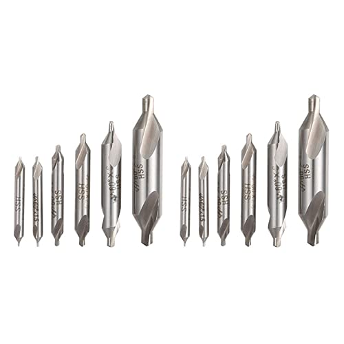 Nemeae 12 STueCKE HSS Kombinierte Center Bohrer Bit Set 60 Grad 5/3 / 2,5/2 / 1,5 / 1mm Nemeae 12 STueCKE HSS Kombinierte Center Bohrer Bit Set 60 Grad 5/3 / 2,5/2 / 1,5 / 1mm von Nemeae
