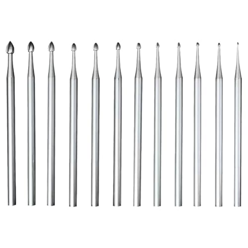 Nemeae 12-teiliges Fräser-Set, Werkzeug für die Herstellung von Lapidary mit Schaft von 3/32 Zoll, Schnitzbohrer für Rotationswerkzeuge Nemeae 12-teiliges Fräser-Set, Werkzeug für die Herstellung von Lapidary mit Schaft von 3/32 Zoll, Schnitzbohrer für Rotationswerkzeuge von Nemeae