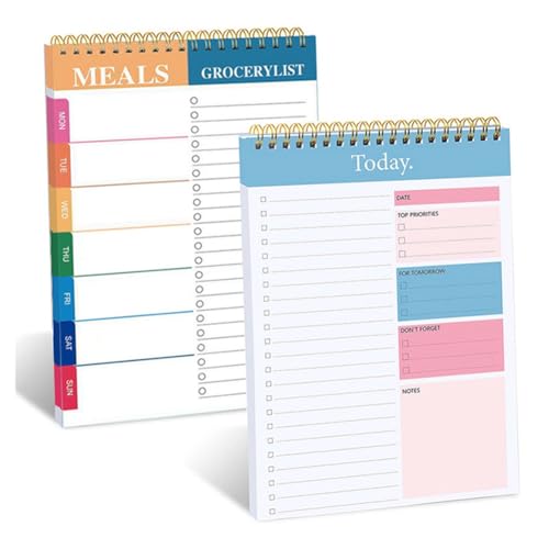 Nemeae 2-Teiliger Ziel-Notizblock Planer Notizbuch Wie Abgebildet Papier Wochenplaner Täglicher Aufgabenblock Produktivitätsnotiz-Organizer Nemeae 2-Teiliger Ziel-Notizblock Planer Notizbuch Wie Abgebildet Papier Wochenplaner Täglicher Aufgabenblock Produktivitätsnotiz-Organizer von Nemeae