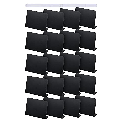 Nemeae 20 Stück 4 x 3 Zoll Mini-Tafel, Tafel, Tafel, Buffet, Essensstöcke, für Party, Tisch, Tafel, Zeichen von Nemeae