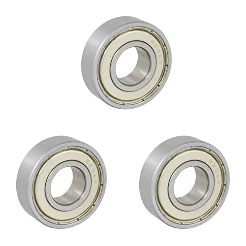 Nemeae 3 Stücke 15X35X11mm Abgeschirmt Miniatur Rillenkugellager Radial 6202Z Kugellager Silber+ von Nemeae