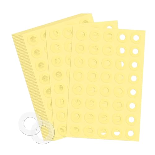 Nemeae 4000 Stück Aufkleber, Verstärkung, Perforation, selbstklebend, 1/4 Zoll Durchmesser für Ordner mit mobilen Blättern, Schutz Löcher aus transparentem Papier von Nemeae