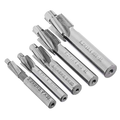 Nemeae 5 Stück Series Ende Gegenloch HSS M3-M8 Werkzeug Nut Pilot Fräser Fräser Fasenfräser Nemeae 5 Stück Series Ende Gegenloch HSS M3-M8 Werkzeug Nut Pilot Fräser Fräser Fasenfräser von Nemeae