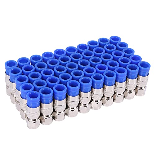 Nemeae 50 Stück RG6 Kompressionsstecker Koaxialkabel Anschluss wasserdicht F Kompressionsstecker RG6 Koaxial-Kompressionswerkzeug Nemeae 50 Stück RG6 Kompressionsstecker Koaxialkabel Anschluss wasserdicht F Kompressionsstecker RG6 Koaxial-Kompressionswerkzeug von Nemeae