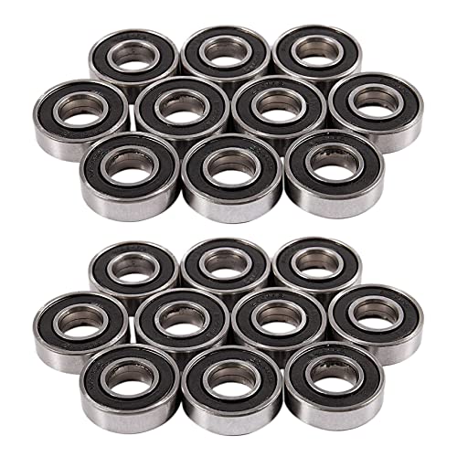 Nemeae 6001Rs Rillenkugellager 28 x 12 x 8 mm 20 StüCk, Silber und Schwarz von Nemeae