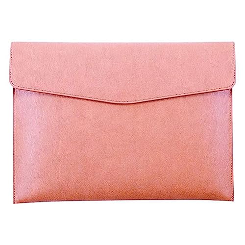 Nemeae PU-Leder-A4-Aktenordner, Dokumentenhalter, Wasserdichter Portfolio-Umschlag, Ordnerhülle mit Schnappverschluss, Rosa von Nemeae