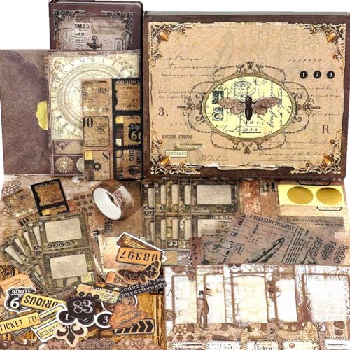 Nemeae Scrapbooking-Set, Serie „The Love Poems" - Retro-Artikel, Perfekte Geschenkverpackung für Scrapbooking-Materialien von Nemeae