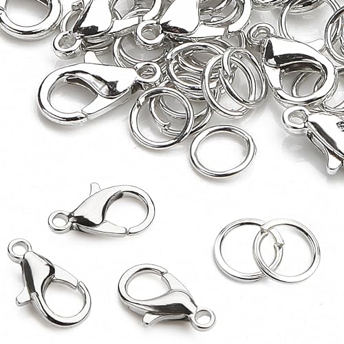 Verschlüsse für Armbänder 420 Stück Kettenverschluss Silber Armband Verschlüsse Schmuck Verschlüsse für Perlenarmbänder mit 12mm Ketten Verschlüsse,5mm Biegeringe für DIY Schmuckherstellung Verschlüsse für Armbänder 420 Stück Kettenverschluss Silber Armband Verschlüsse Schmuck Verschlüsse für Perlenarmbänder mit 12mm Ketten Verschlüsse,5mm Biegeringe für DIY Schmuckherstellung von Nenull