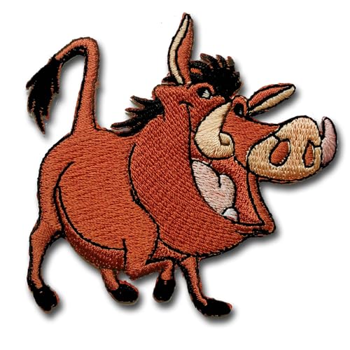 NeoRich Pumbaa Wildschwein-Aufnäher zum Aufbügeln, bestickt, Löwe, Simba, Nala, Timon, Shenzi, Zazu König, Cartoon-Film-Amnimation NeoRich Pumbaa Wildschwein-Aufnäher zum Aufbügeln, bestickt, Löwe, Simba, Nala, Timon, Shenzi, Zazu König, Cartoon-Film-Amnimation von NeoRich