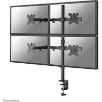 Neomounts Monitor-Halterung FPMA-D550D4BLACK schwarz für 4 Monitore, Tischklemme, Tischbohrung von Neomounts