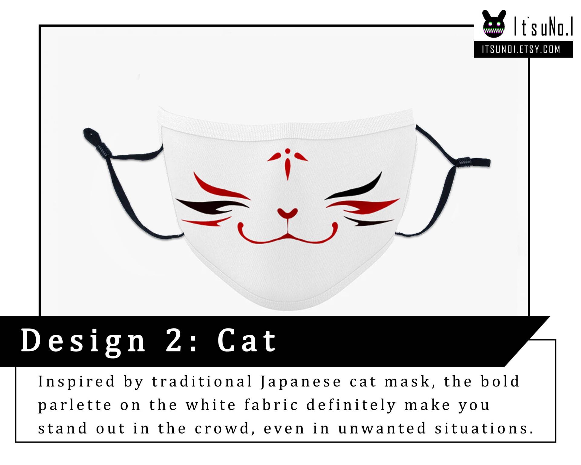 Original Design Gesichtsmaske Mit Carbon Aktiv Filter Oriental Anime Japanisch Inspirierte Kunst Masken Fuchs Kitsune Oni Maske Gesichtsbedeckung Original Design Gesichtsmaske Mit Carbon Aktiv Filter Oriental Anime Japanisch Inspirierte Kunst Masken Fuchs Kitsune Oni Maske Gesichtsbedeckung von NeonxBaby