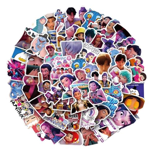 𝙆𝙥𝙤𝙥 𝘿𝙚𝙢𝙤𝙣 𝙃𝙪𝙣𝙩𝙚𝙧𝙨 Sticker Set - 60 Stück wasserdichte Anime Merch Stickers Aufkleber für Erwachsene, Auto, Laptop, Wasserflaschen, Aufkleber für Teenager, Niedliche (60PCS) von NerYuo