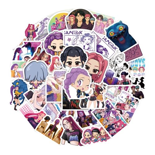 𝙆𝙥𝙤𝙥 𝘿𝙚𝙢𝙤𝙣 𝙃𝙪𝙣𝙩𝙚𝙧𝙨 Sticker Set - 60 Stück wasserdichte Anime Merch Stickers Aufkleber für Erwachsene, Auto, Laptop, Wasserflaschen, Aufkleber für Teenager, Niedliche (74PCS) von NerYuo