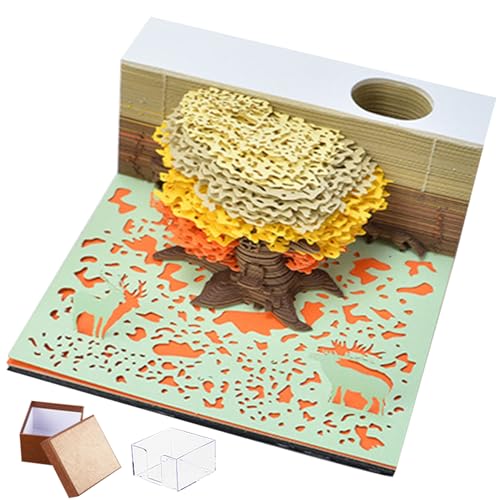 Notizblöcke 3D-Notizblock mit Vitrine Baumform dekorativer 3D-Notizblock Büro Wohnzimmer Schreibtisch Geschenk für Kollegen Freunde Orange Rot Notizblöcke 3D-Notizblock mit Vitrine Baumform dekorativer 3D-Notizblock Büro Wohnzimmer Schreibtisch Geschenk für Kollegen Freunde Orange Rot von Neroyaner
