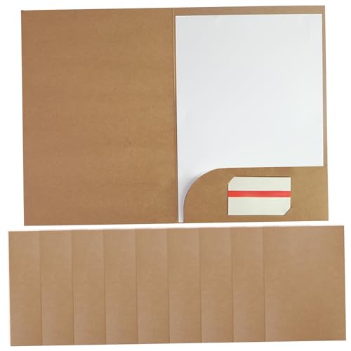 Papierordner 10 Stück A4-Ordner Präsentationsordner aus dickem Karton mit Kartenschlitz Papierordner für Dokumente A4-Präsentationsordner von Neroyaner