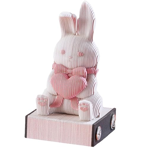 Zeitstück-Kalender 2024 3D-Notizblock exquisiter eleganter dekorativer 3D-Notizblock Büro Wohnzimmer Schreibtisch Geschenk für Kollegen Freunde Hase Zeitstück-Kalender 2024 3D-Notizblock exquisiter eleganter dekorativer 3D-Notizblock Büro Wohnzimmer Schreibtisch Geschenk für Kollegen Freunde Hase von Neroyaner