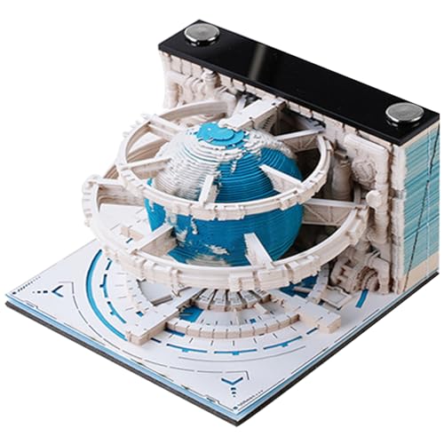 Zeitstückkalender 3D -Memo -Pad mit Display Hülle exquisite dekorative 3D -Kalender 2024 Büro Wohnzimmer Desk 3D -Notizblock für Kollegen Freund Style2 mit Kalender von Neroyaner