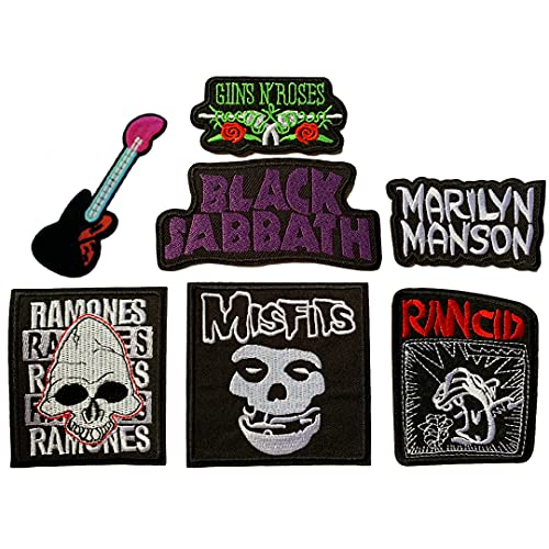 Aufnäher zum Aufbügeln für Kleidung #6, Heavy Metal Rock Music Band Patches Rock Roll Applikation besticktes Abzeichen Punk Hippie für T-Shirts, Jacken, Schuhe, Rucksack, Kleidung, Jeans von Nesar Aufnäher zum Aufbügeln für Kleidung #6, Heavy Metal Rock Music Band Patches Rock Roll Applikation besticktes Abzeichen Punk Hippie für T-Shirts, Jacken, Schuhe, Rucksack, Kleidung, Jeans von Nesar von Nesar
