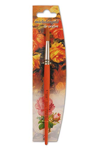 Nespoli Dekorations-Pinsel, rund, FSC-Holz, Faser Konex Blume Größe 8 8 Arancione von Nespoli
