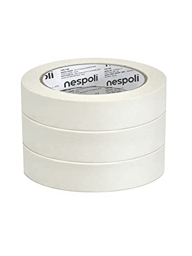 Nespoli Klebeband aus Papier in Packung mit 3 Rollen, 3 Maler-Bänder für Innenräume 25 mm x 50 m, DIY-Lackierung, gummiertes Papier für leicht zu reißen, sichere Haftung Nespoli Klebeband aus Papier in Packung mit 3 Rollen, 3 Maler-Bänder für Innenräume 25 mm x 50 m, DIY-Lackierung, gummiertes Papier für leicht zu reißen, sichere Haftung von Nespoli