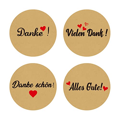 Danke Aufkleber Selbstgemacht Personalisiert, Thank You Stickers Etiketten Selbstklebend Geschenkaufkleber für Einladungskarten/Hochzeitsdekoration/Danksagungen/Dekoration für Geschenkanhänger von Nestcode