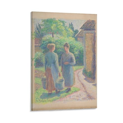 Camille Pissarro – Zwei Frauen in einem Garten, 1888, Gouache... Poster, Leinwand, Kunst, Gemälde, Büro, Zuhause, Wanddekoration, 40 x 60 cm Camille Pissarro – Zwei Frauen in einem Garten, 1888, Gouache... Poster, Leinwand, Kunst, Gemälde, Büro, Zuhause, Wanddekoration, 40 x 60 cm von Nestemfo