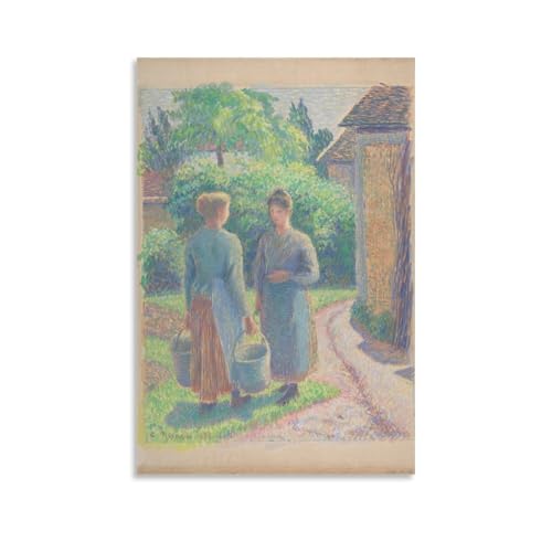 Camille Pissarro – Zwei Frauen in einem Garten, 1888, Gouache... Poster, Leinwand, Kunst, Gemälde, Büro, Zuhause, Wanddekoration, 40 x 60 cm Camille Pissarro – Zwei Frauen in einem Garten, 1888, Gouache... Poster, Leinwand, Kunst, Gemälde, Büro, Zuhause, Wanddekoration, 40 x 60 cm von Nestemfo