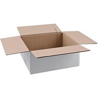 20 Nestler Wellpapp-Faltkartons 1-wellig weiß 27,0 x 23,0 x 11,7 cm Außenmaß von Nestler