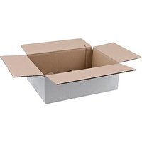 20 Nestler Wellpapp-Faltkartons 1-wellig weiß 31,5 x 22,5 x 11,7 cm Außenmaß von Nestler