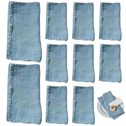 10pcs Stoff Servietten, 16, 5 x 16, 5 Quadratte Baumwolldinner Servietten mit Quastenrand, waschbarer wiederverwendbares Tisch Abendessen für Hochzeitsfeier AbendveranstaltungenNapkins 10pcs Stoff Servietten, 16, 5 x 16, 5 Quadratte Baumwolldinner Servietten mit Quastenrand, waschbarer wiederverwendbares Tisch Abendessen für Hochzeitsfeier AbendveranstaltungenNapkins von NethCasti