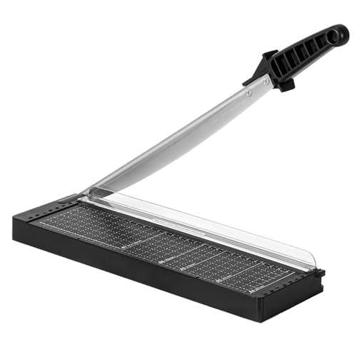 Papierschneider, Papierschneider-Guillotine, Cutter für Karton, 12-Zoll-Schnittlänge, Plastikbasis-Schneidebrett für Zuhause, Büro, Schule, Bewerben Sie sich für A4-B7Paper von NethCasti