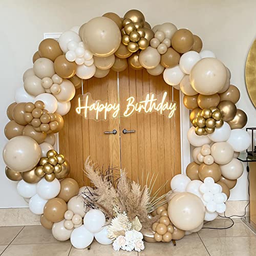 Luftballon Girlande Beige, 181 Stück Weißgold Luftballons Girlande mit Nude Ballons, Weißsand Gold Ballon Bogen für Geburtstag Deko, Baby Shower Deko, Boho Hochzeit, Verlobung, Babyparty, Brautparty Luftballon Girlande Beige, 181 Stück Weißgold Luftballons Girlande mit Nude Ballons, Weißsand Gold Ballon Bogen für Geburtstag Deko, Baby Shower Deko, Boho Hochzeit, Verlobung, Babyparty, Brautparty von Netnology