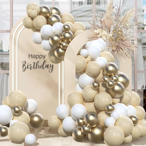 Luftballon Girlande Beige Weiß Gold, 102pcs Creme Beige Gold Ballon Geburtstag Girlande, Sand Weiß Champagner Gold Luftballon Hochzeit Deko für Babyparty Geburtstag Verlobung Abschlussfeie Jahrestag Luftballon Girlande Beige Weiß Gold, 102pcs Creme Beige Gold Ballon Geburtstag Girlande, Sand Weiß Champagner Gold Luftballon Hochzeit Deko für Babyparty Geburtstag Verlobung Abschlussfeie Jahrestag von Netnology
