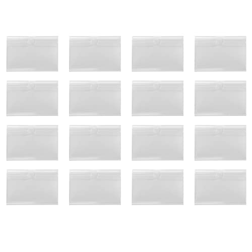 Nettoppo 100 StüCk Durchsichtige Kunststoff Etiketten Halter für Drahtregal Einzelhandel Preis Etiketten Halter Waren Zeichen Display Halter (6 X 4 Cm) von Nettoppo