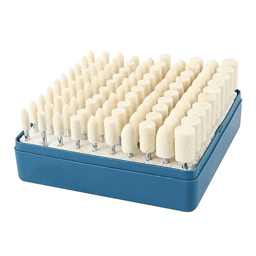Nettoppo 100 Stück Schleifscheibe Wollfilz Polieren Schleifscheibe Schleifkopf 3 mm Polieren Ersatzzubehör von Nettoppo