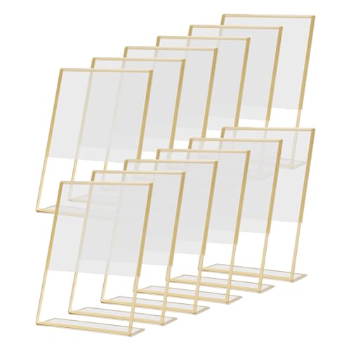Nettoppo 12-Teiliger Tischnummernhalter für Hochzeiten, Schräger Menüständer, Doppelseitiger Ständer, 10,2 X 15,2 Cm, Vertikal Nettoppo 12-Teiliger Tischnummernhalter für Hochzeiten, Schräger Menüständer, Doppelseitiger Ständer, 10,2 X 15,2 Cm, Vertikal von Nettoppo