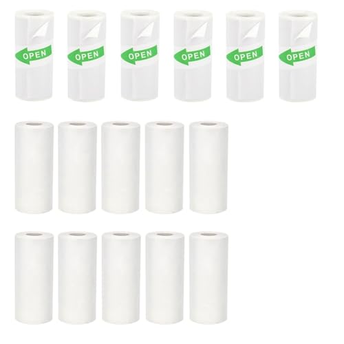Nettoppo 16 Rollen Mini-Thermodruckerpapier, Darunter 6 Rollen Thermoaufkleberpapier und 10 Rollen Thermonormalpapier, 57 X 25 Mm, Einfache Installation Nettoppo 16 Rollen Mini-Thermodruckerpapier, Darunter 6 Rollen Thermoaufkleberpapier und 10 Rollen Thermonormalpapier, 57 X 25 Mm, Einfache Installation von Nettoppo