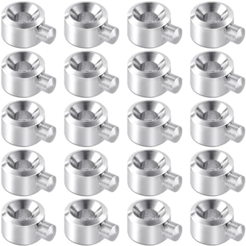 Nettoppo 20 Stück Quetschperlen für die Schmuckherstellung, Silberne Abstandsperlen, Metallperlen-Stecker, Quetschanhänger für Armband, Halskette A Nettoppo 20 Stück Quetschperlen für die Schmuckherstellung, Silberne Abstandsperlen, Metallperlen-Stecker, Quetschanhänger für Armband, Halskette A von Nettoppo