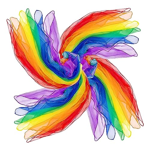 Nettoppo 24 Stück Jonglierschals für Kinder, Schals, Bewegungsschals, Rhythmusschals für Kinder, Bewegung von Nettoppo