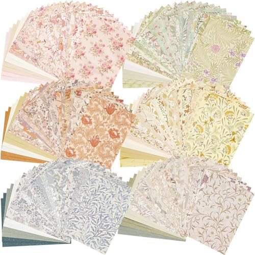 Nettoppo 240 Stück Scrapbook-Papier mit Vintage-Blumenmuster und Strukturiertem Papier Sowie Verschiedene Journal-Aufkleber für Junk-Journal-Zubehör Nettoppo 240 Stück Scrapbook-Papier mit Vintage-Blumenmuster und Strukturiertem Papier Sowie Verschiedene Journal-Aufkleber für Junk-Journal-Zubehör von Nettoppo