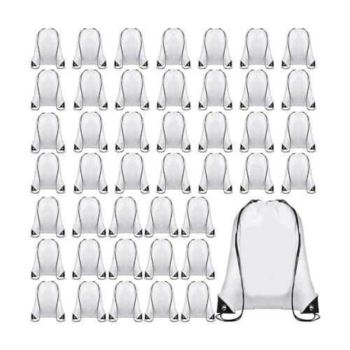 Nettoppo 25 Stück Sublimations-Kordelzugbeutel, Großpackung, Kordelzug-Rucksäcke, Wiederverwendbar, für Fitnessstudio, Sport, Sinch Sack, Rucksack von Nettoppo