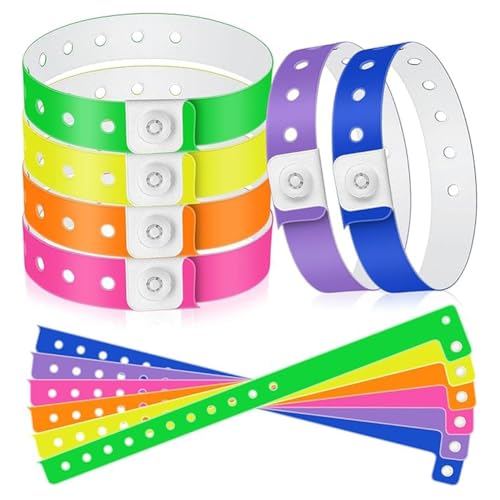 Nettoppo 48 Stück Vinyl-Armbänder Aus Kunststoff, Event-Armbänder, Armbänder für Events, Konzerte, Karneval, Nachtclubs, Set 2 Nettoppo 48 Stück Vinyl-Armbänder Aus Kunststoff, Event-Armbänder, Armbänder für Events, Konzerte, Karneval, Nachtclubs, Set 2 von Nettoppo