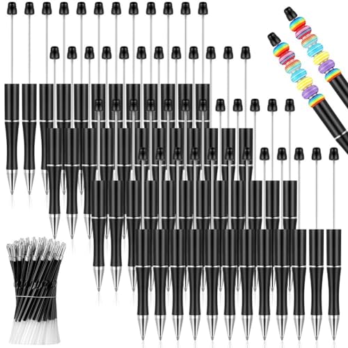 Nettoppo 50 StüCk Kunststoff-Kugelschreiber mit Kugelschreiber, Kugelschreiberschaft, Schwarze Tinte, Kugelschreiber mit 50 NachfüLlminen zum Basteln Von Geschenken, Schwarz Nettoppo 50 StüCk Kunststoff-Kugelschreiber mit Kugelschreiber, Kugelschreiberschaft, Schwarze Tinte, Kugelschreiber mit 50 NachfüLlminen zum Basteln Von Geschenken, Schwarz von Nettoppo