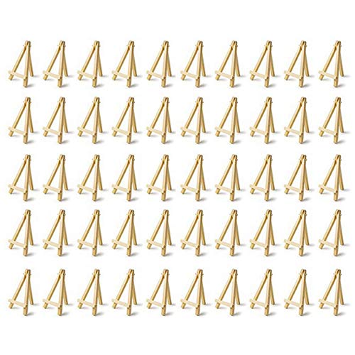 Nettoppo 50Pcs Kinder Mini Staffelei Kunst Malerei Karte Stand Display Display Halter Zeichnung für SchüLer KüNstler KüNstlerzubehöR 16X9Cm von Nettoppo